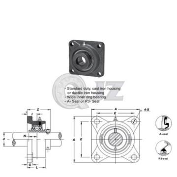 7/8 in Square Flange Units Cast Iron HCFS205-14 Mounted Bearing HC205-14+FS205