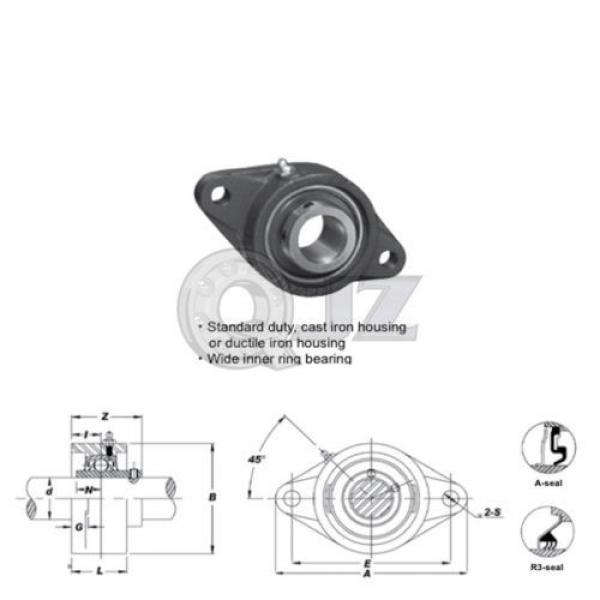 1 in 2-Bolts Flange Units Cast Iron UCFT205-16 Mounted Bearing UC205-16+FT205 #4 image